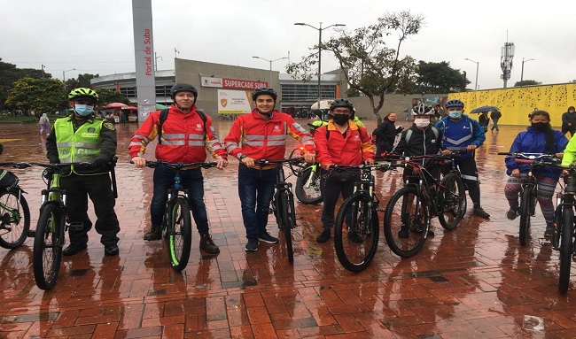 Con bicirecorrido seguro inició semana de trabajo con la Alcaldía Mayor en Suba