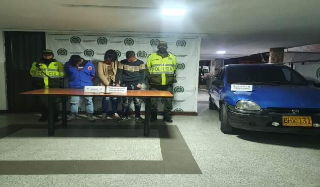Policía de Suba capturó tres delincuentes y recuperó un vehículo