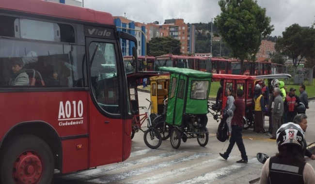 Bicitaxistas de Suba exigen que los dejen trabajar