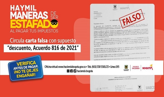 Secretaría de Hacienda alerta sobre carta con falsos  descuentos para el pago de impuestos