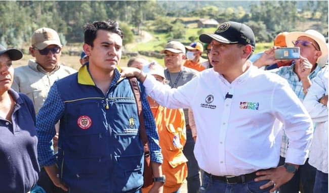 Gobernador Carlos Amaya lidera las acciones para atender las emergencias que se registran en Boyacá