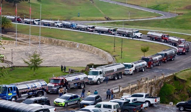 Boyacá: Llegó la ‘Caravana por la Vida’: 30 carrotanques, gestionados por el gobernador
