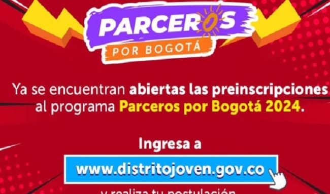 Ya están abiertas las preinscripciones para Parceros por Bogotá