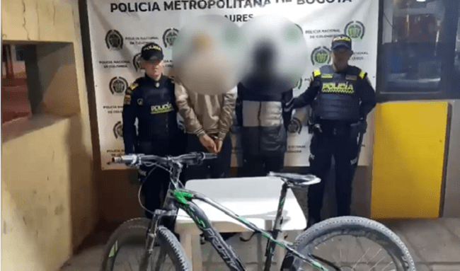 En Suba, dos sujetos fueron capturados por hurtar una bicicleta en el sector de Juan Amarillo 