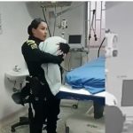 Policías rescataron a una bebé abandonada en ciclorruta de Bogotá
