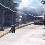 Se presenta incendio en puente vehicular en la localidad de Bosa