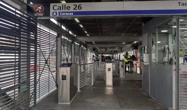 Este sábado cierran estación de TransMilenio calle 26