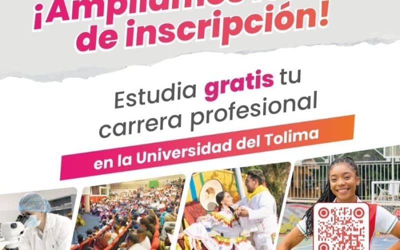 Estudie su carrera profesional totalmente gratis en la Universidad del Tolima