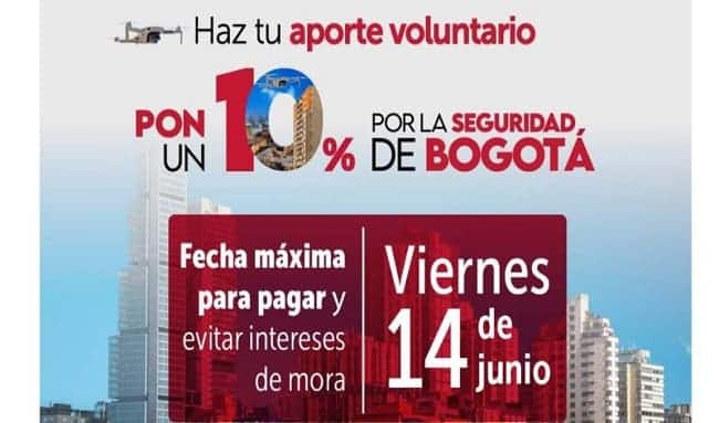 Hasta hoy viernes pago del impuesto predial en Bogotá sin multas