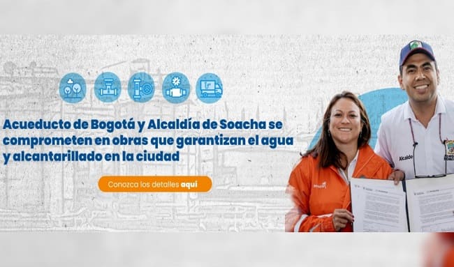 Acueducto de Bogotá y Alcaldía de Soacha firman memorando para desarrollar obras