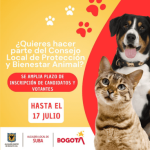 Invitación a conformar el Consejo Local de Protección y Bienestar Animal en Suba