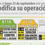 Modificación en el recorrido del servicio B118 – C118 en Suba mejorará la movilidad en Tibabuyes