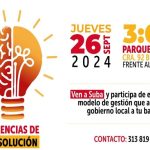 Suba Oriental presentará nuevo modelo gerencia de la solución: ¡Gran evento este sábado 12 de octubre!