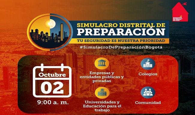 Suba se prepara para el Simulacro Distrital de Autoprotección este miércoles 2 de octubre