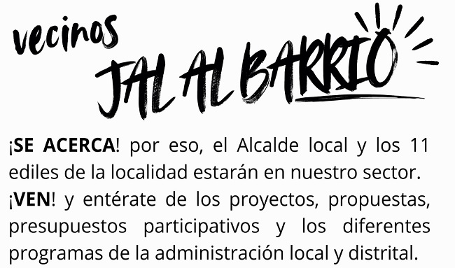 Convocatoria de la Junta de Acción Comunal del barrio El Solar para tratar problemáticas locales en JAL al Barrio