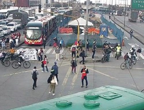 Manifestación en el sur de Bogotá afecta gravemente la movilidad