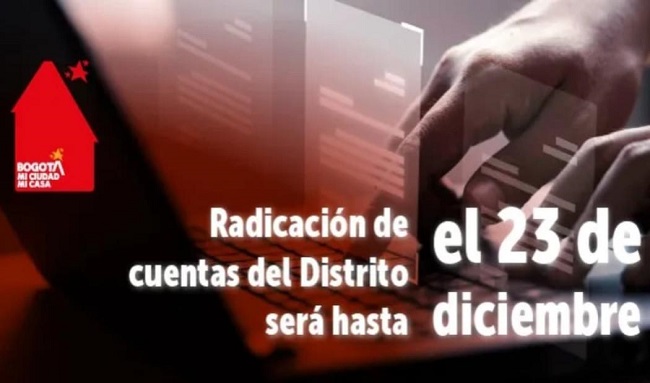 Distrito amplía plazo para radicar cuentas por pagar hasta el 23 de diciembre