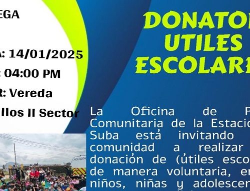 Donatón de Útiles Escolares en la Vereda Chorrillos II Sector este 14 de enero