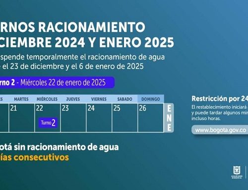 ¡Turno dos! Racionamiento de agua en Bogotá y Cota miércoles 22 enero de 2025