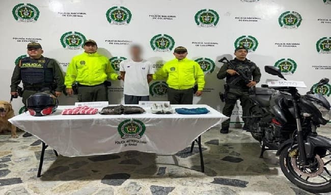 Detenido alias ‘Ojo picho’, un conocido criminal de Ibagué con numerosas condenas.