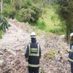 Deslizamiento bloquea vía clave entre Tabio y Cajicá tras intensas lluvias