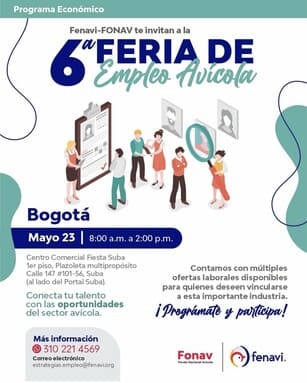 Fenavi abre las puertas del empleo con su 6ª Feria Avícola en Suba