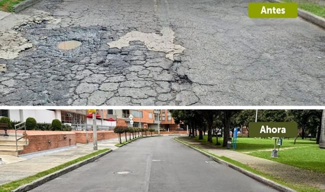 Avanzan obras de mejoramiento vial en el barrio El Plan, en Suba