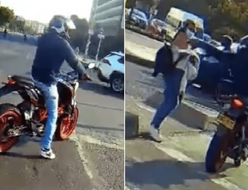 Ladrón en moto le roba el celular a una joven mientras hablaba por teléfono en Cataluña
