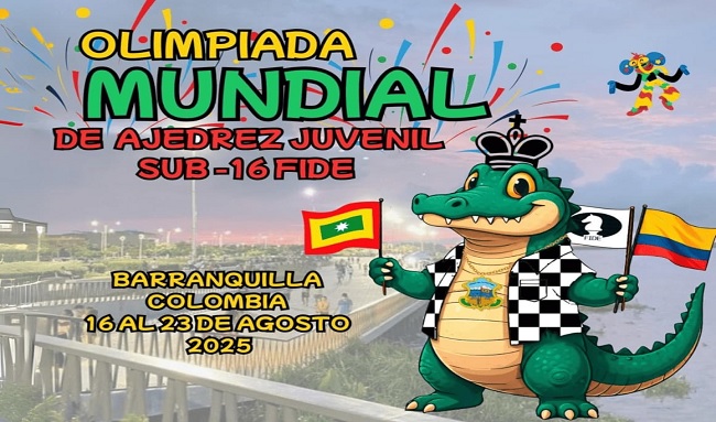 Ajedrez mundial en Colombia con la Olimpiada Juvenil Sub 16 en Barranquilla