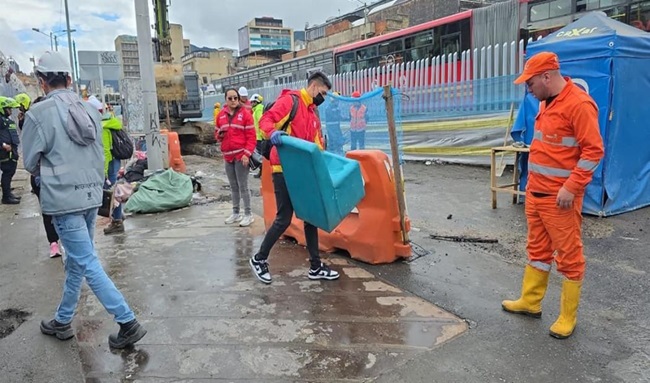 Avanza la recuperación del espacio público en San Victorino en centro de Bogotá