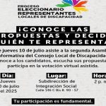 Este 10 de julio, la comunidad con discapacidad elige a sus representantes en Suba