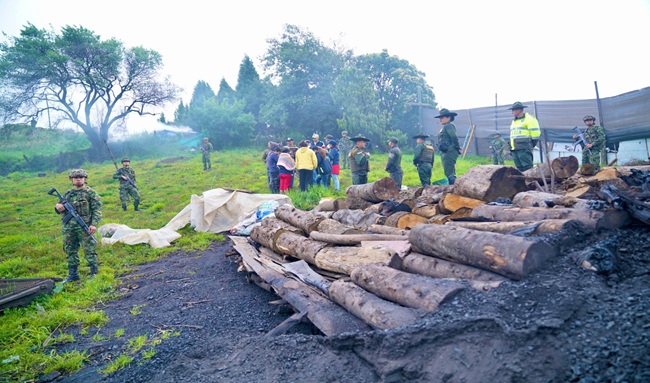 CAR detiene quemas en pleno páramo de Guerrero para producción ilegal de carbón vegetal
