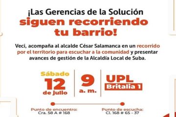 “Las soluciones se construyen en el barrio”: Alcalde local de Suba invita a recorrido en Britalia 1