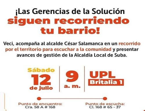 “Las soluciones se construyen en el barrio”: Alcalde local de Suba invita a recorrido en Britalia 1