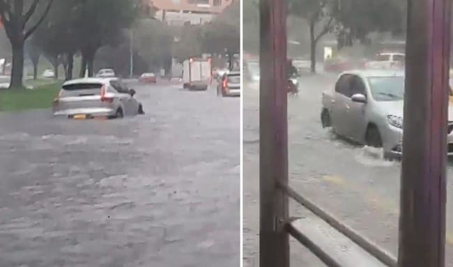 Lluvia sin tregua: calles y viviendas inundadas en Suba tras fuerte aguacero del jueves en la noche