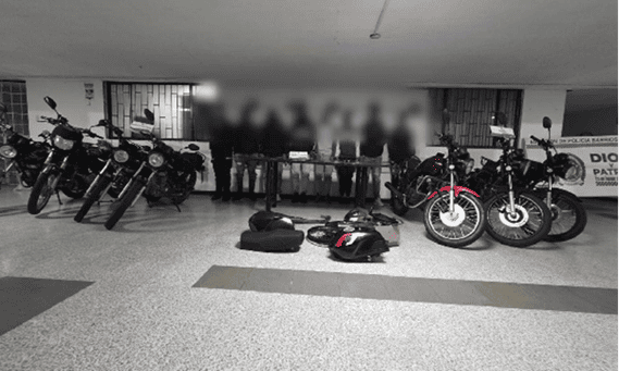 Desarticulan banda de ladrones de motos en la localidad de Barrios Unidos: Seis Capturados en Flagrancia