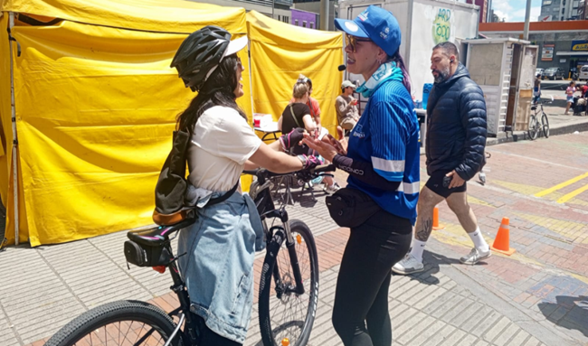 Más de 100 ciclistas participaron en la jornada de seguridad vial en Chapinero