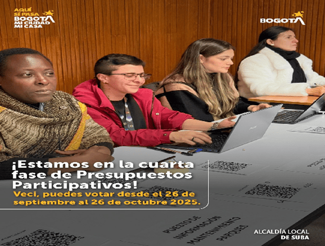 ¡Atención Suba! Abierta la Fase Clave de Priorización en Presupuestos Participativos