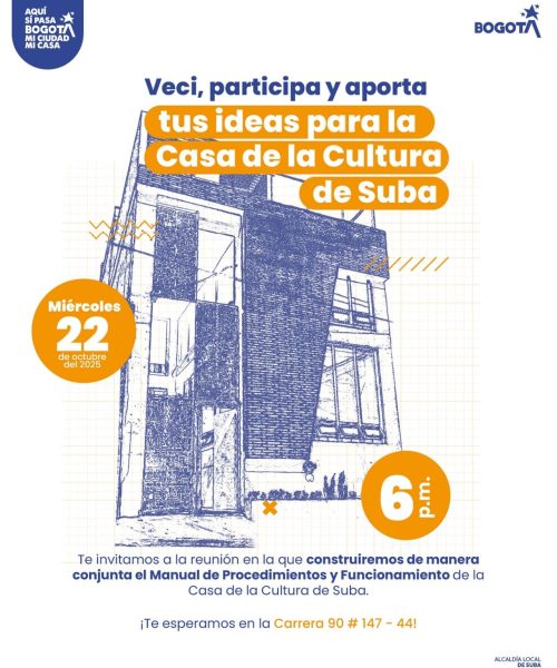 ¡Tu Experiencia construye cultura! Casa de la Cultura de Suba invita a la comunidad a definir su funcionamiento
