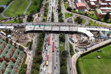 Construcción del puente vehicular de la calle 153 con autopista Norte alcanza un 62.49 % de avance