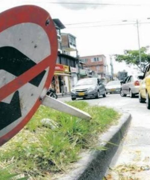 ¡Alerta en Suba! Por vandalismo y deterioro de algunas señales de tránsito dañadas en algunos barrios de la localidad