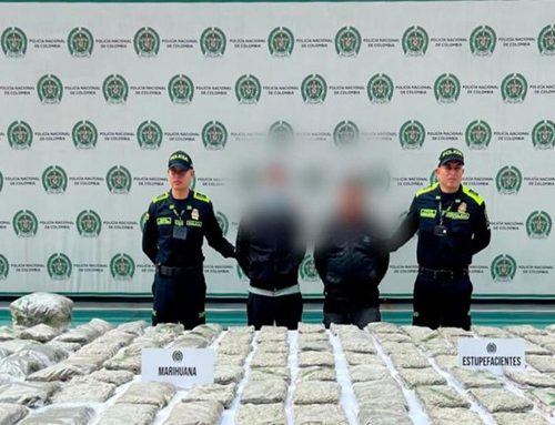 Hallados 60 kilos de marihuana ocultos bajo tierra en una bodega de reciclaje en Bogotá