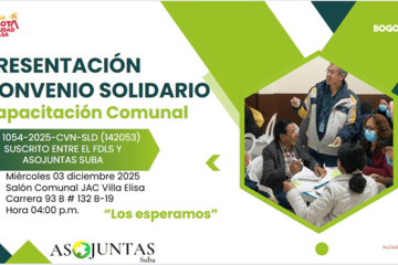 ASOJUNTAS y FDLS socializan convenio para la capacitación comunal en Suba