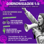 Bicirecorrido en Suba para honrar la memoria de víctimas de violencia y feminicidio