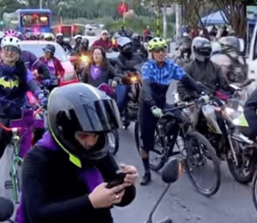 Ciclistas de Suba conmemoran el 4D: «Mujeres libres, seguras y sin miedo»