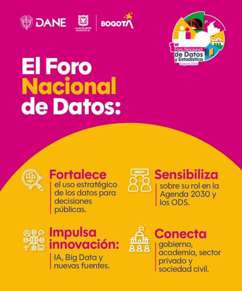 El Foro Nacional de Datos llega a Bogotá para  fortalecer la capacidad del país en el uso de la  evidencia para la toma de decisiones