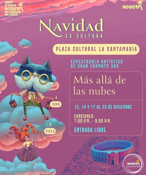 “Más allá de las nubes” Un espectáculo artístico en Bogotá