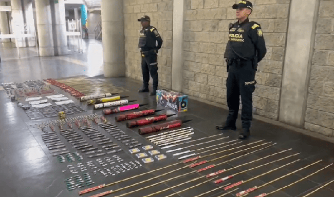 Incautan pólvora lista para distribución en estaciones Avenida Jiménez, Ricaurte 13 y La Sabana