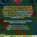 Invitan a la comunidad de Suba a jornada artística para pintar un mural en el barrio Bilbao