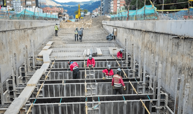 Obras de la Troncal carrera 68: paso deprimido en la calle 100 con avenida Suba alcanza un 66 % de avance